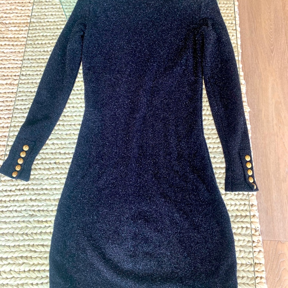 Balmain Black Mini Wool Dress